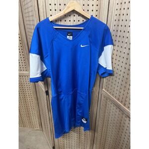 Nike Football Practice Jersey Royal Blue White Mens XL Embroidered Swoosh Mesh
